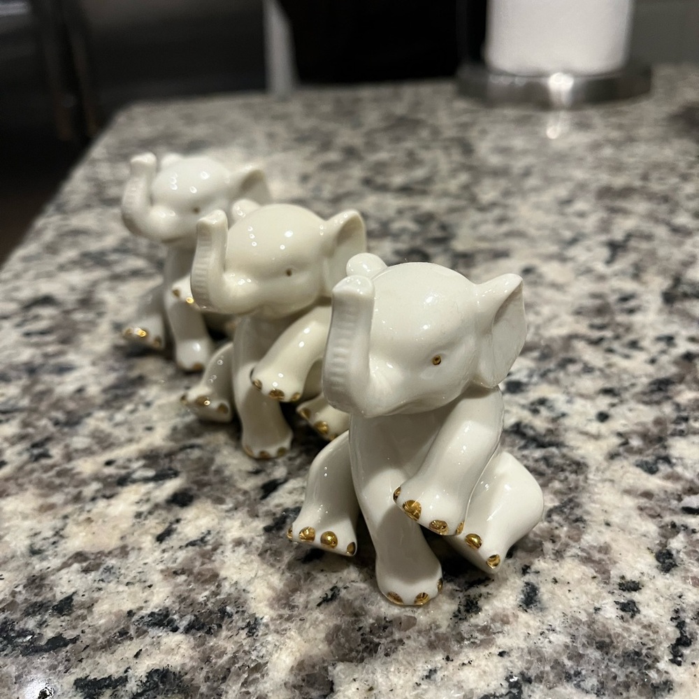 Lenox Elephant Figurines set of 3